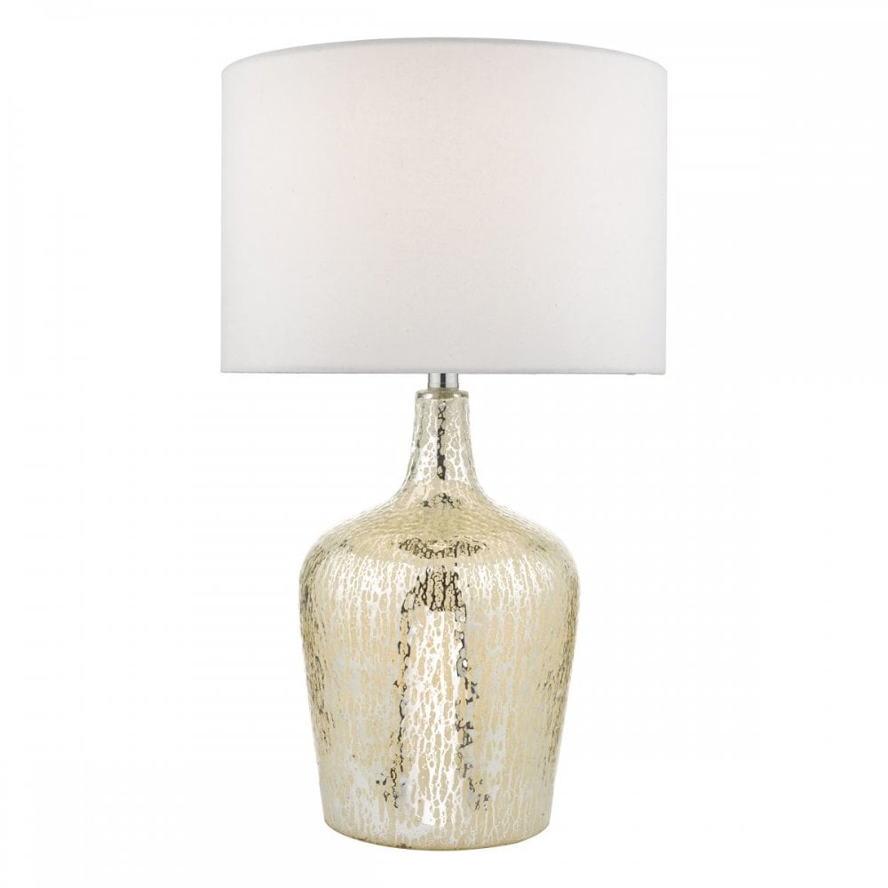 Lolek Table Lamp Silver Glass with Shade