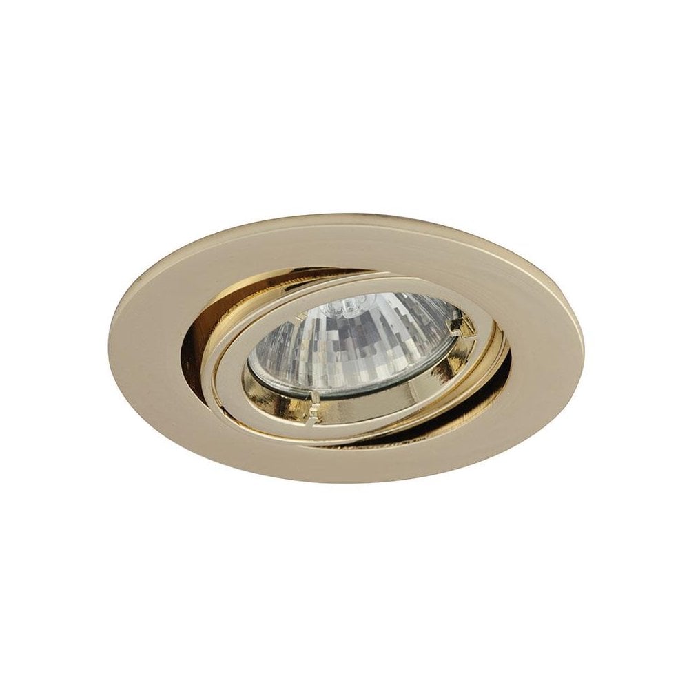 Twistlock GU10 Die Cast Gimbal Downlight Brass