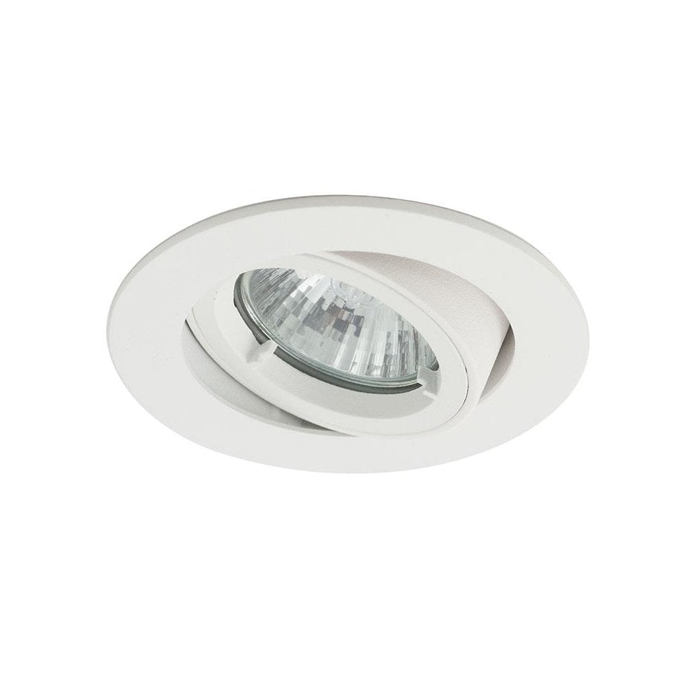 Twistlock GU10 Die Cast IP44 Gimbal Downlight White