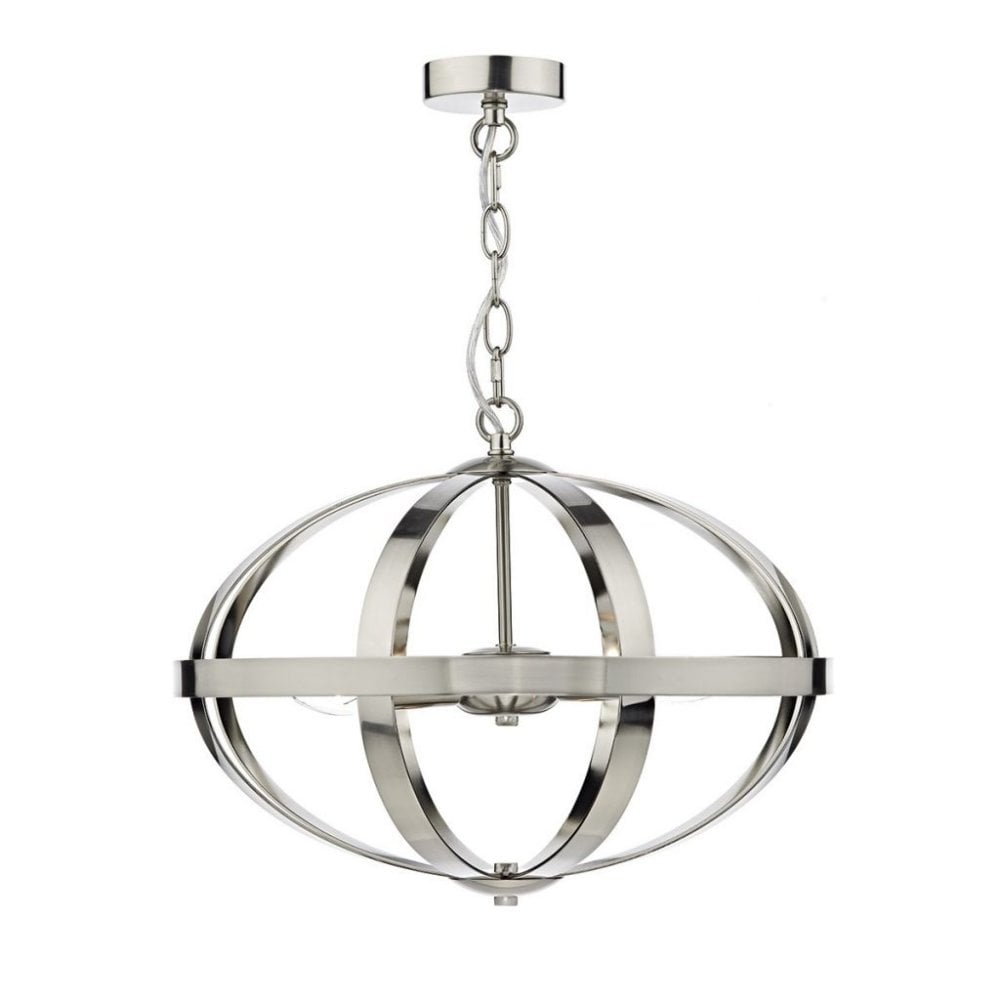 Smybol 3 Light Pendant in Satin Chrome Finish