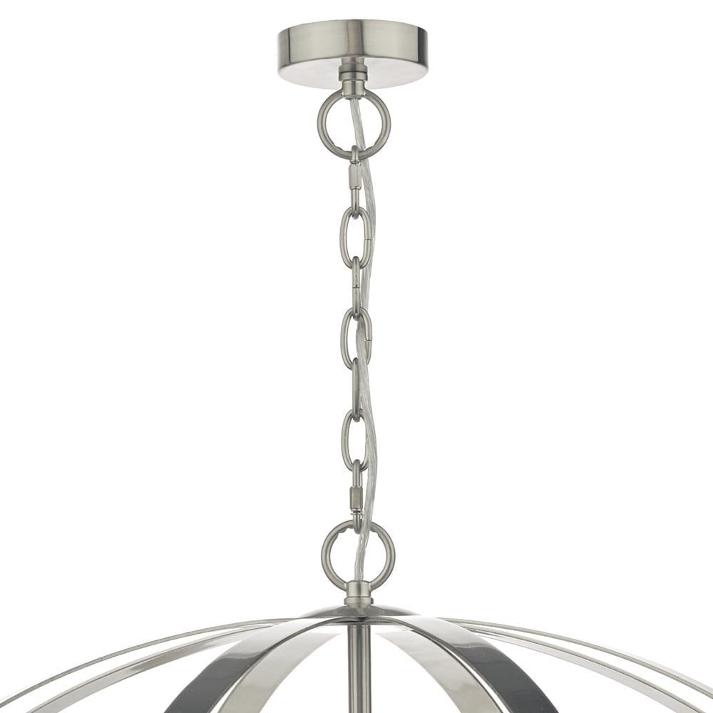 Smybol 6 Light Pendant in Satin Chrome Finish