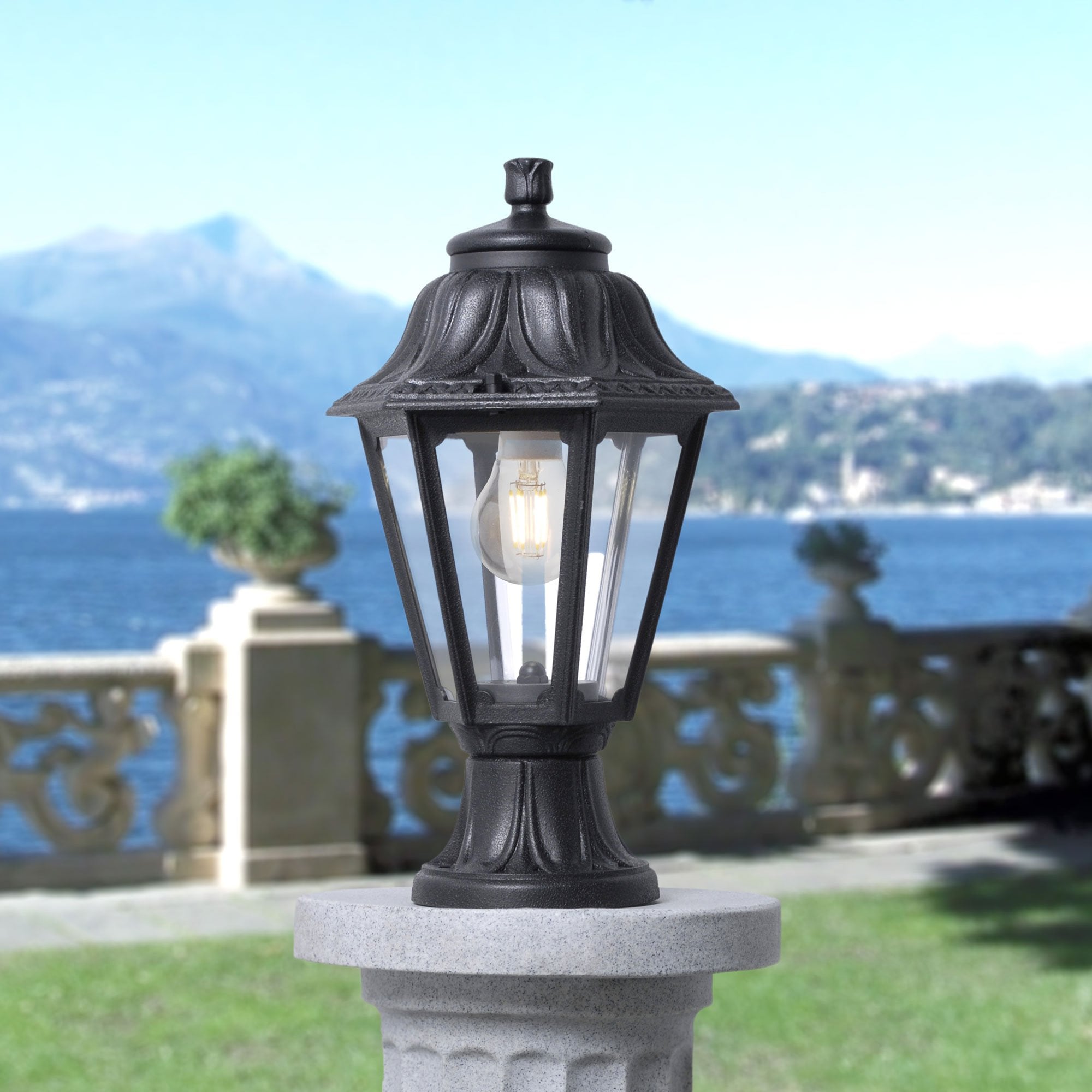Mikrolot Anna Black Post /Pillar Top Lantern