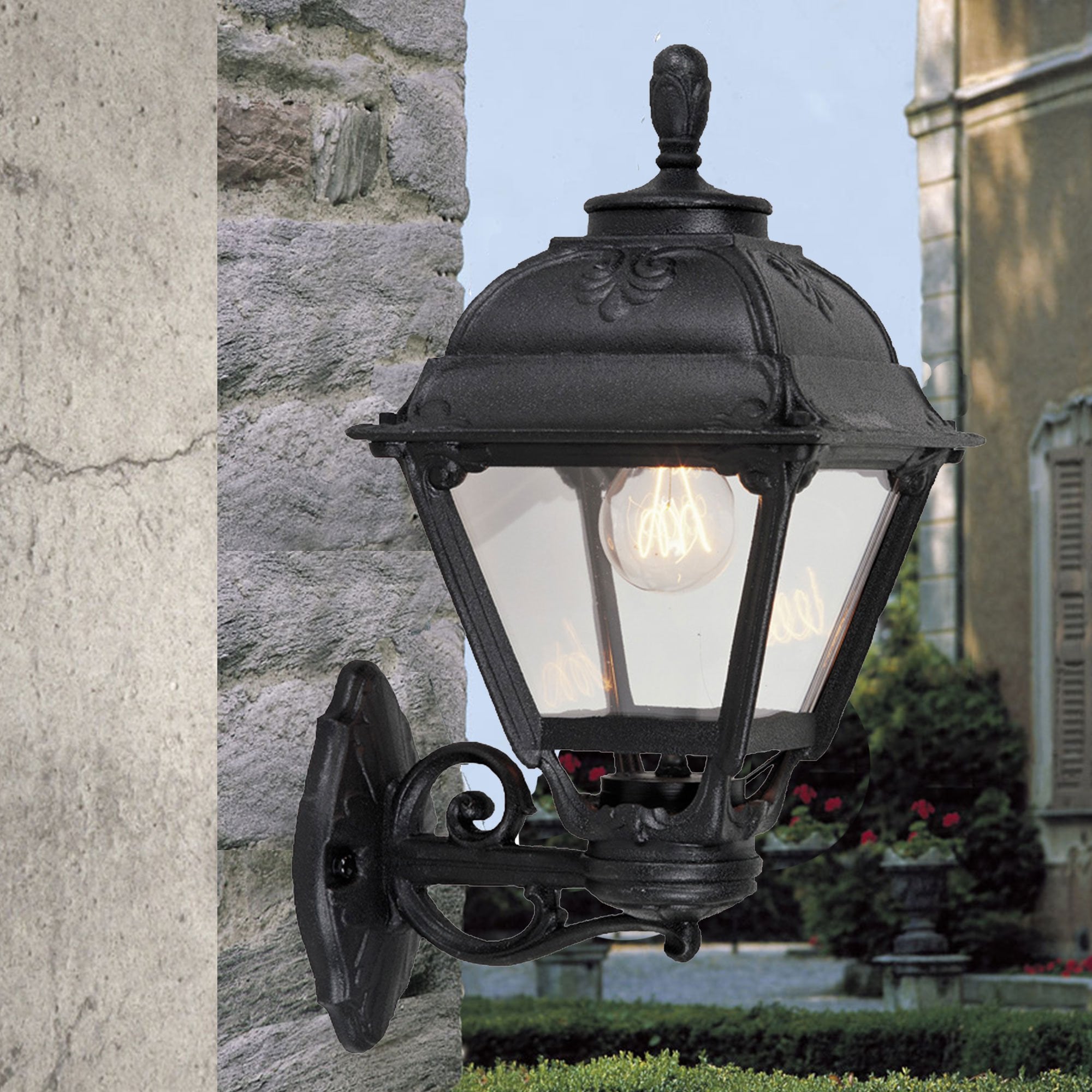 Bisso Cefa E27 Black Wall Lantern