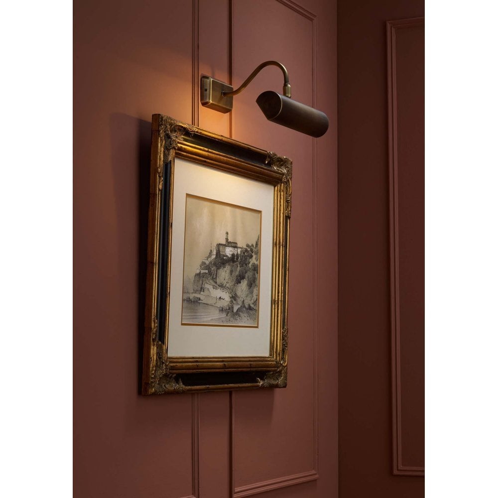Ines Antique Brass 250mm Picture Light
