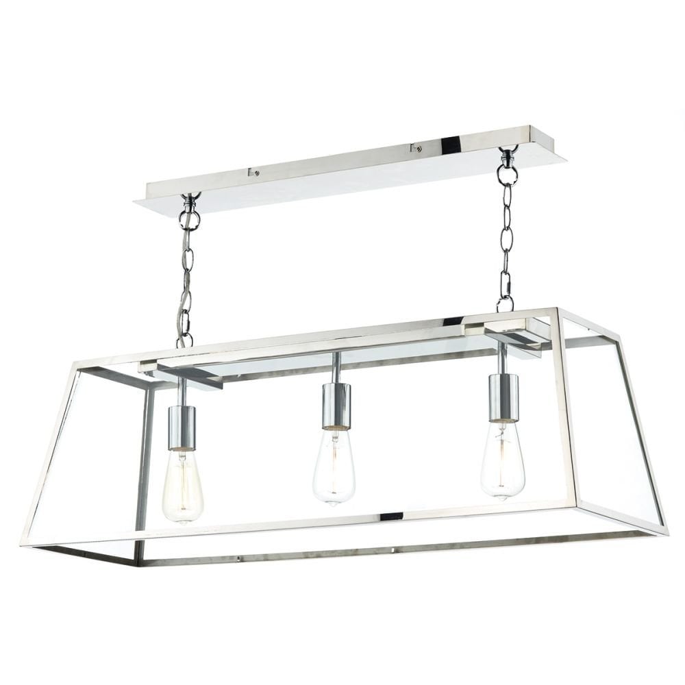 Academy 3-Light Stainless Steel Pendant