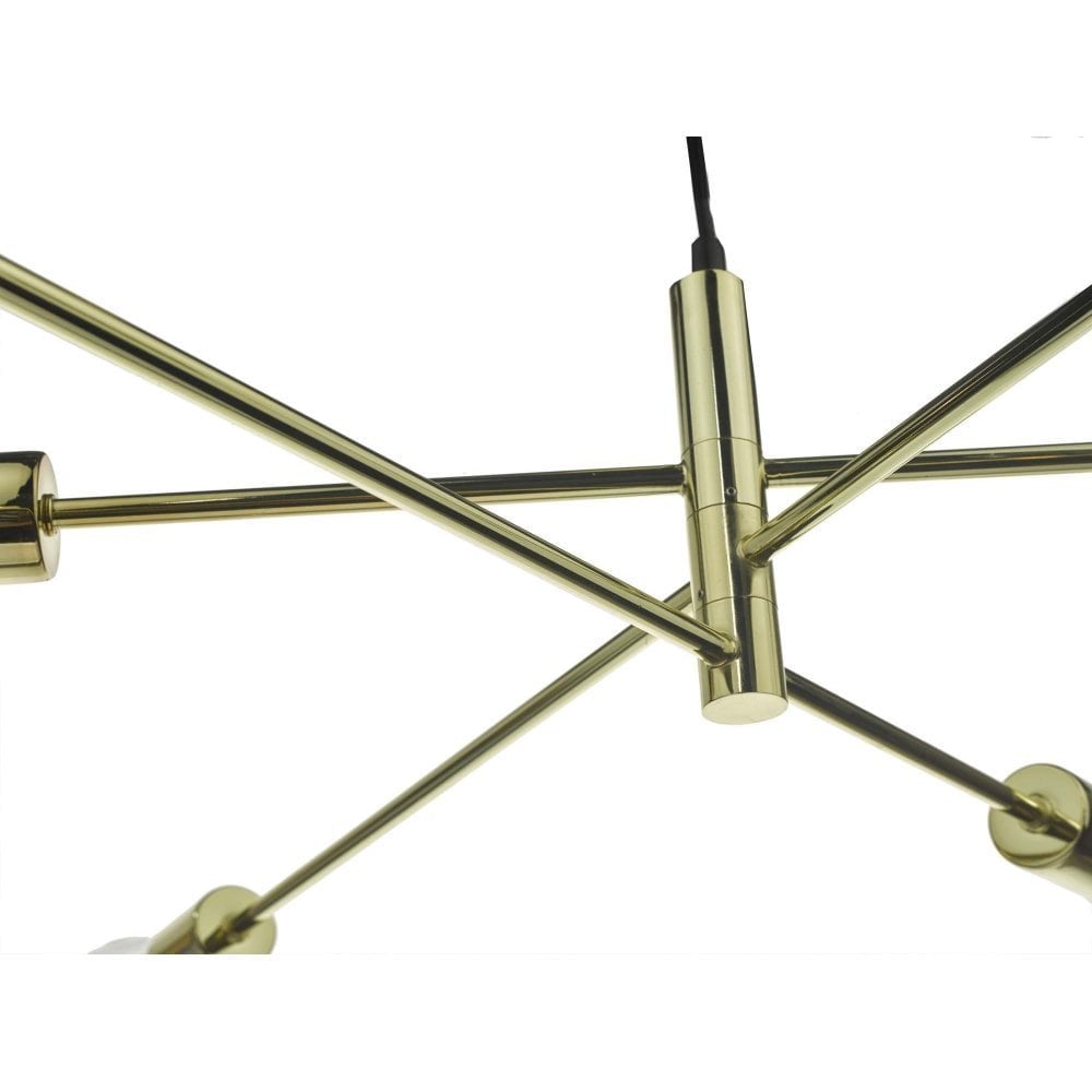 Alana 6 Light Pendant Polished Gold