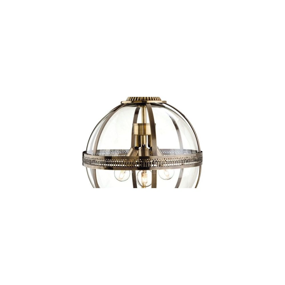 Mayfair 3 Light Globe Pendant in Bronze Finish