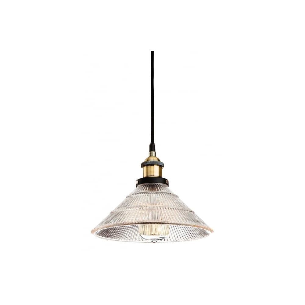 Empire Ridged Glass Pendant