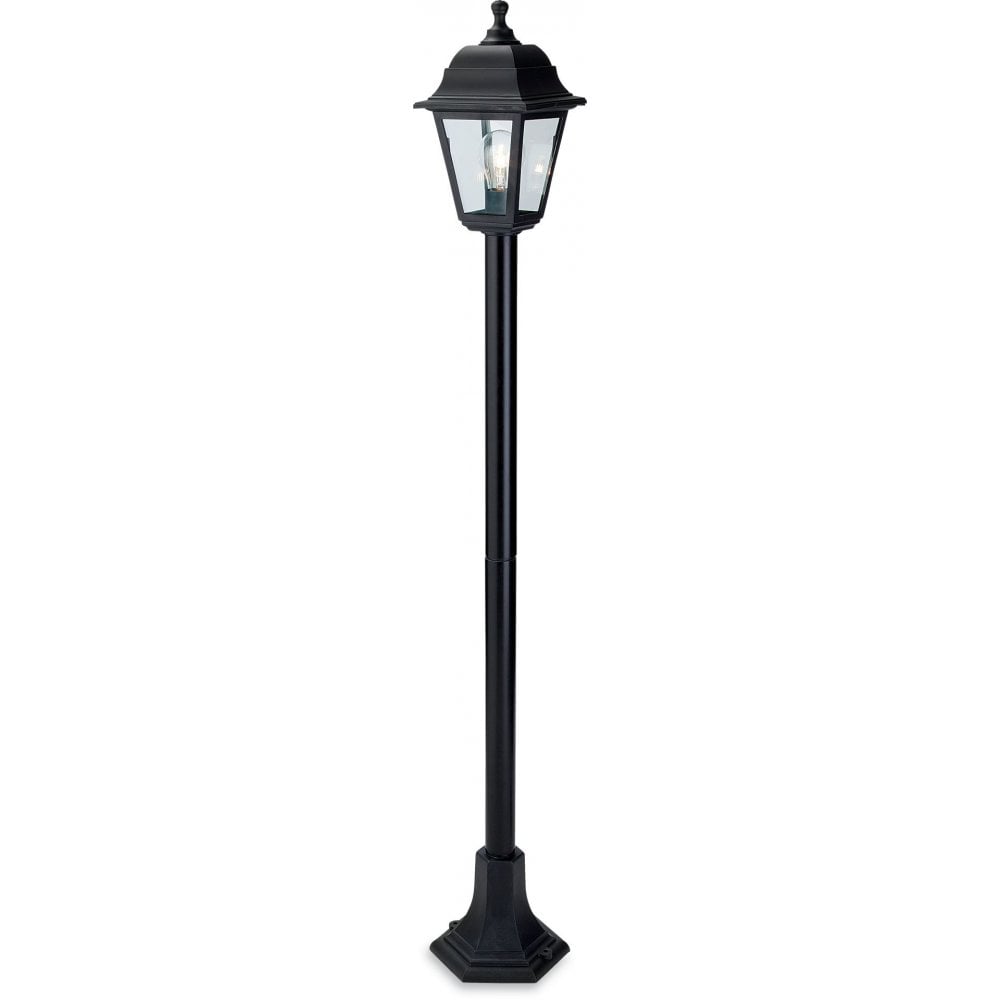 Oslo Post Light in Black with 4 Panel Head