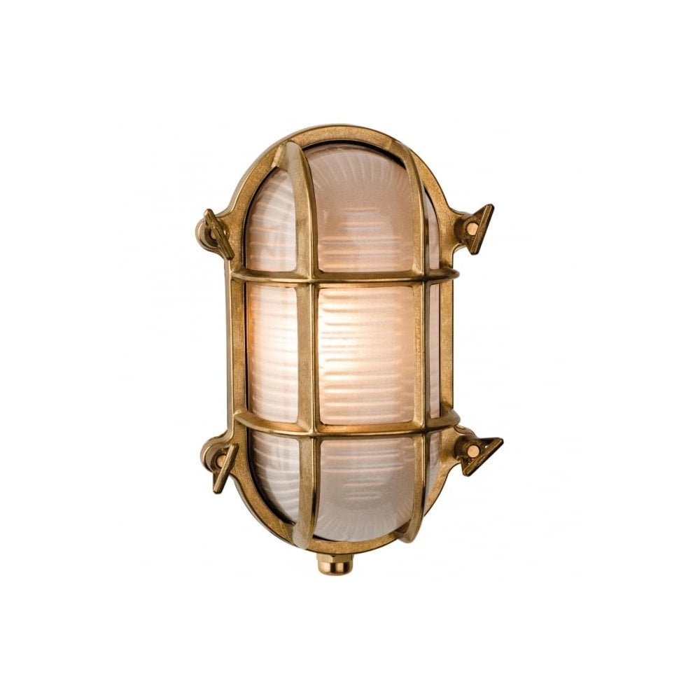Nautic Oval Shape Lantern in Brass Finish