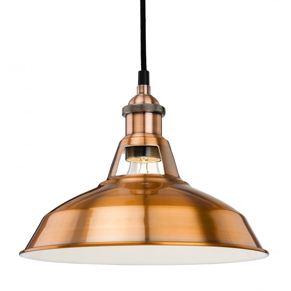 Albany Single Pendant in Brushed Copper Finish