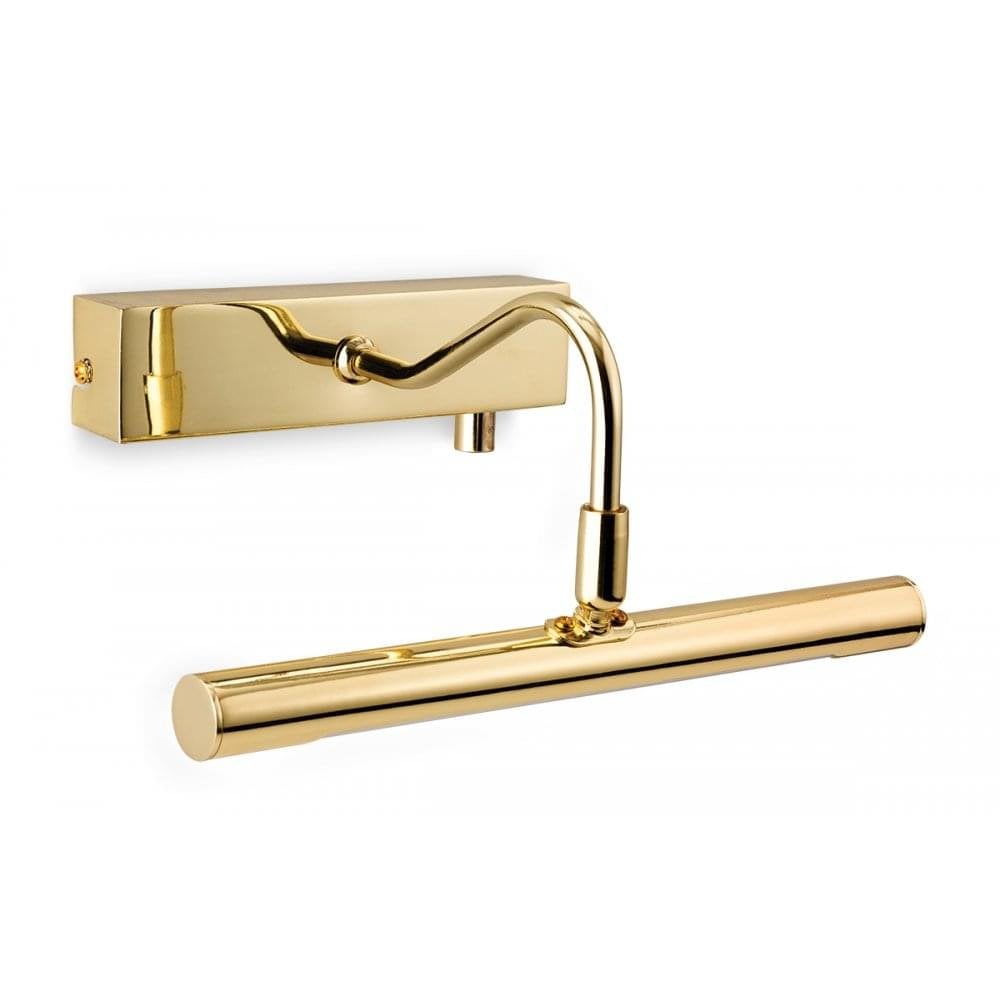 280mm Polished Brass Dimmable LED Picture Light