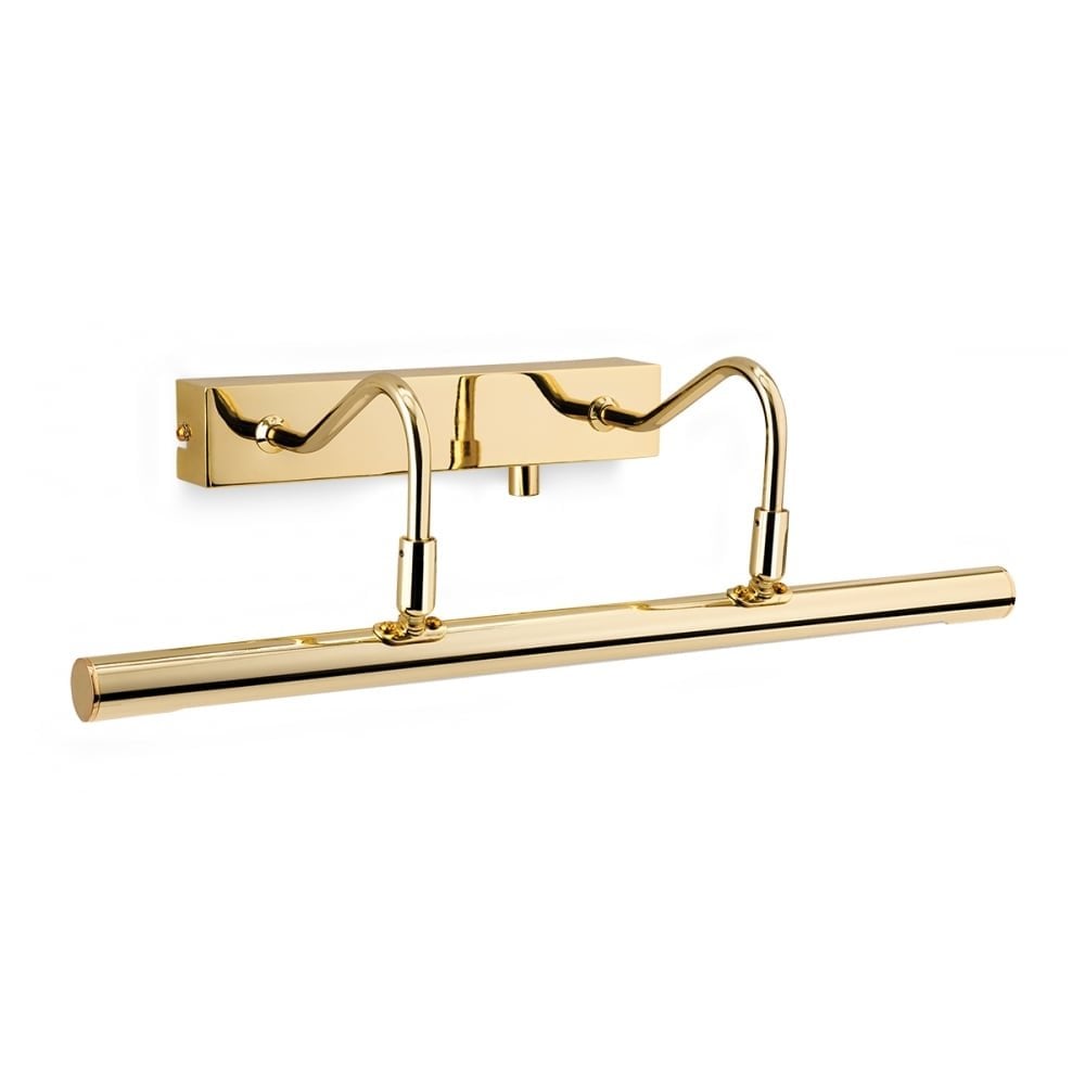 455mm Polished Brass Dimmable LED Picture Light
