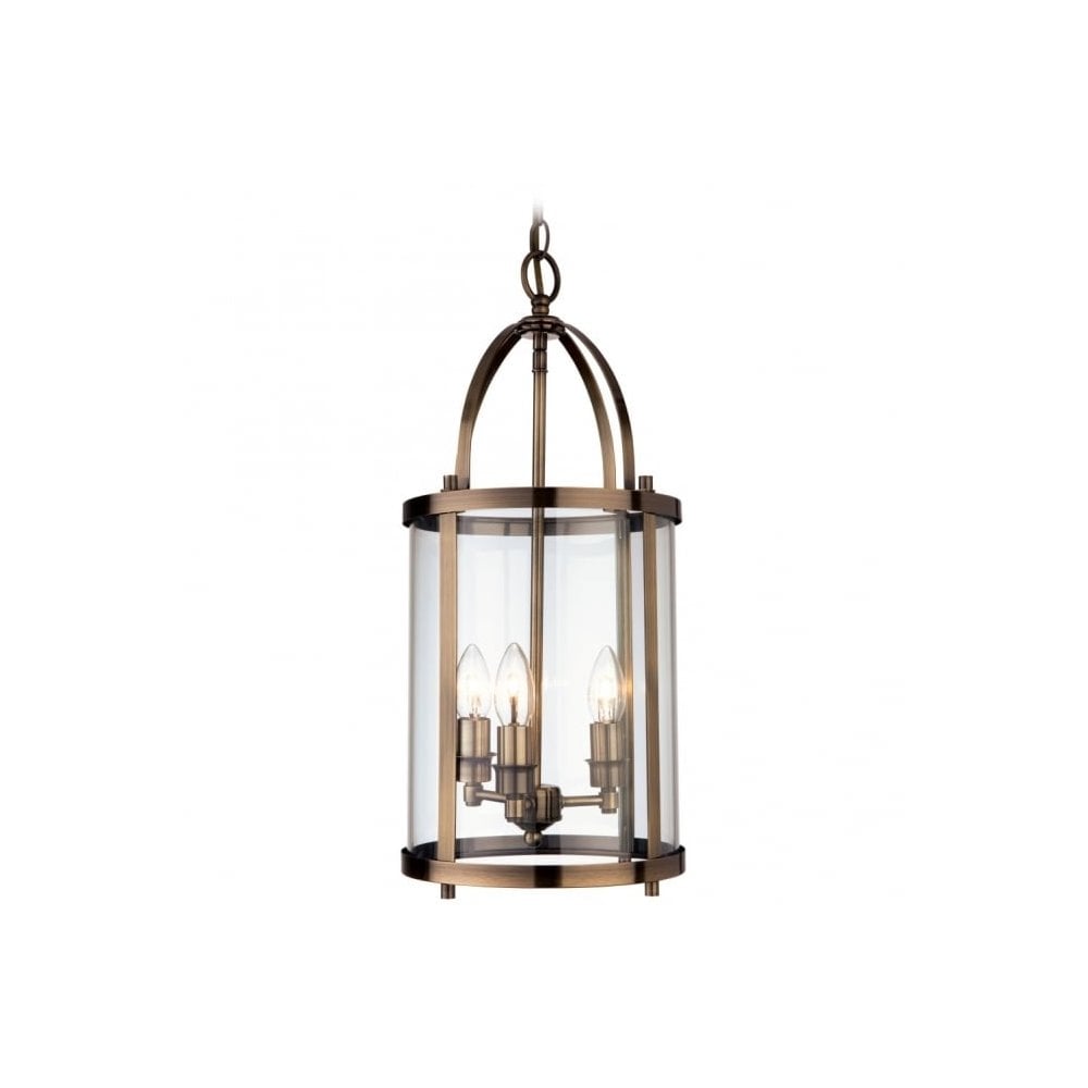 Imperial 3 Light Lantern in Antique Brass