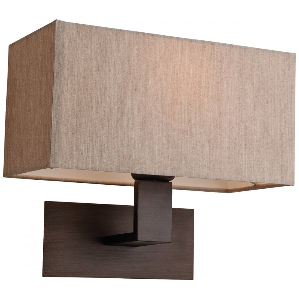 Prince Wall Light in Bronze C/W Oyster Shade