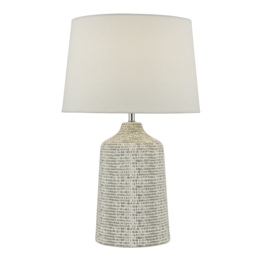 Vondra Table Lamp White & Grey with Shade