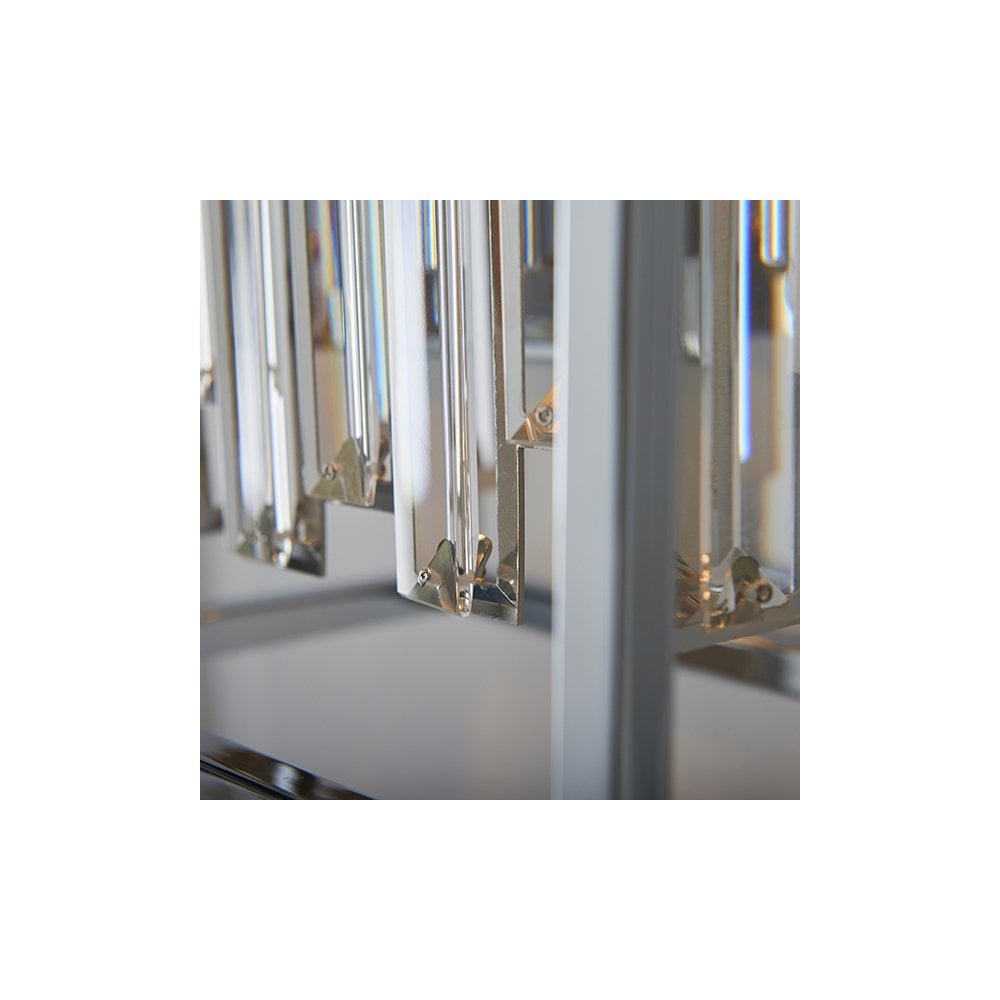 Acadia Wall Light in Chrome with Clear Crystal Rods