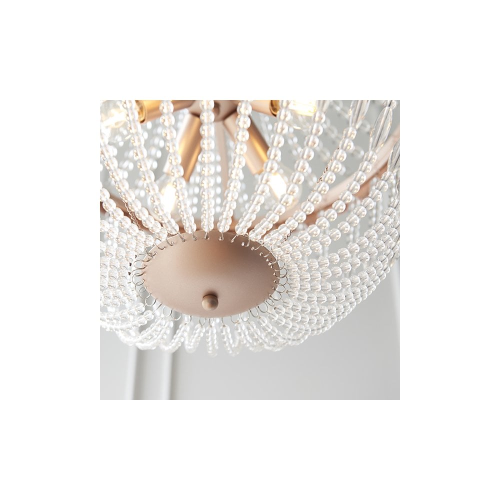 Celine 5 Light Ceiling Pendant in Rose Gold Finish