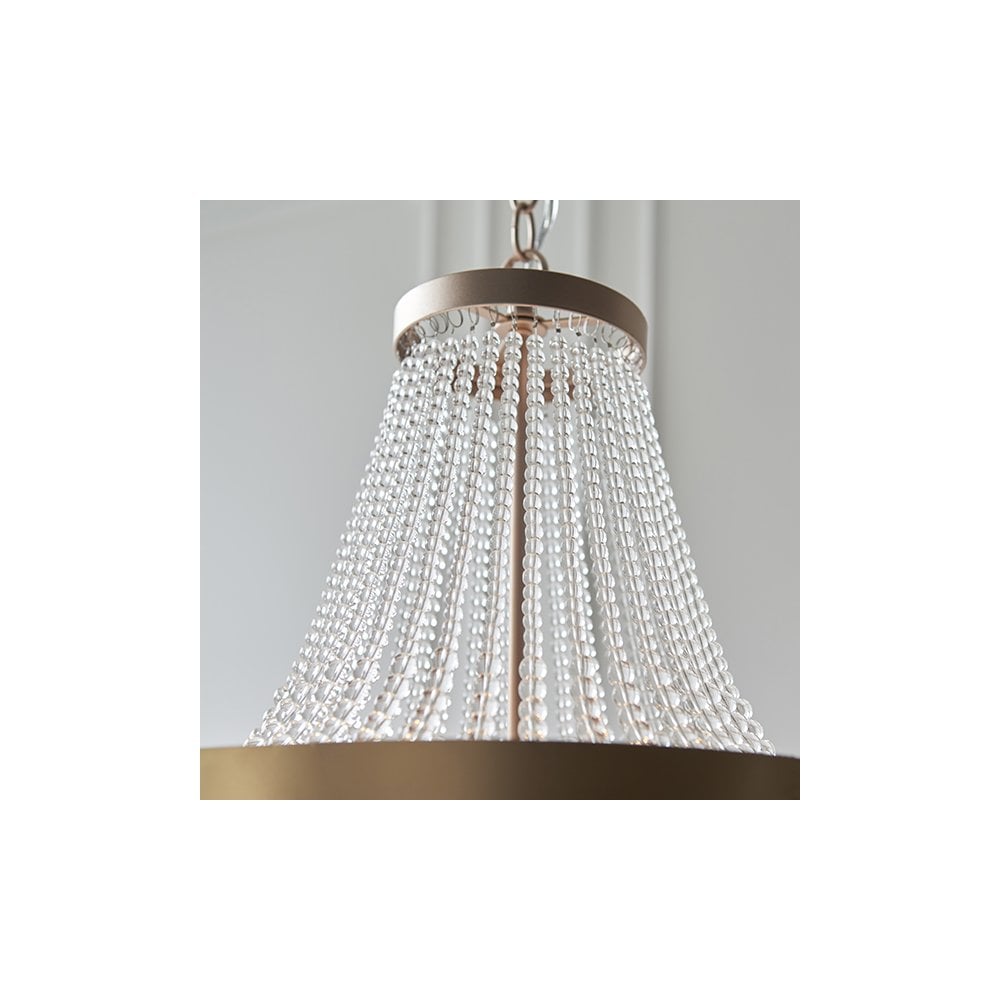 Celine 5 Light Ceiling Pendant in Rose Gold Finish