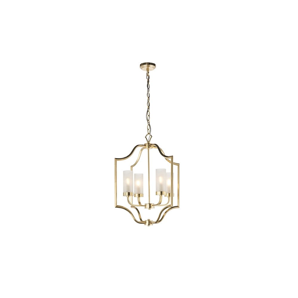 Edrea 4 Light Pendant in Satin Brass Finish