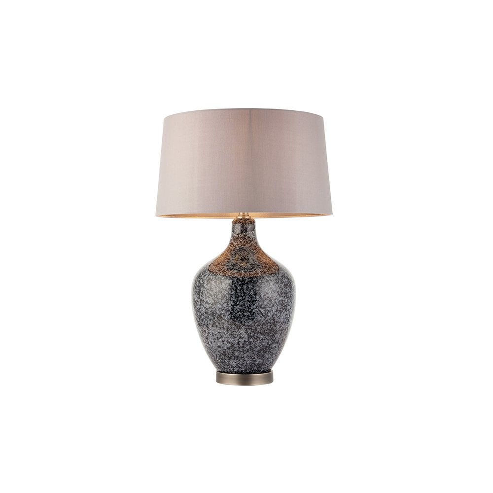 Ilsa Black & Grey Table Lamp C/W Shade
