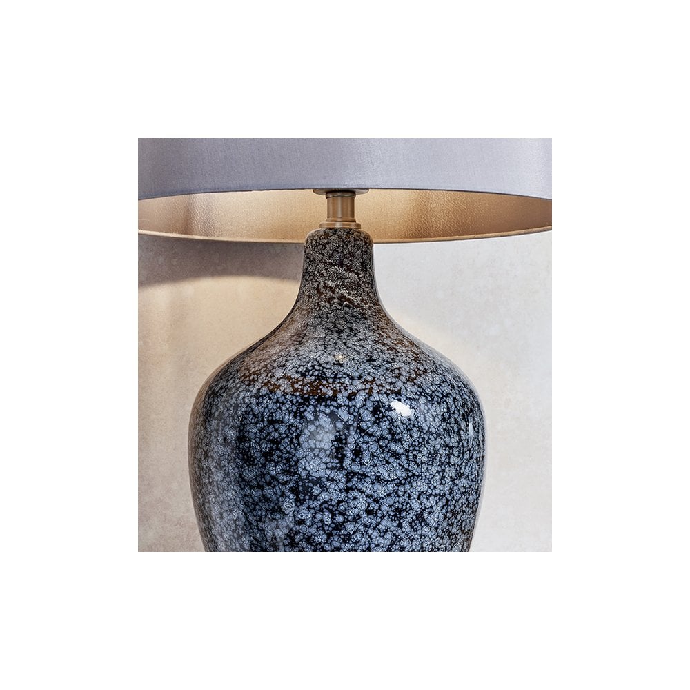 Ilsa Black & Grey Table Lamp C/W Shade