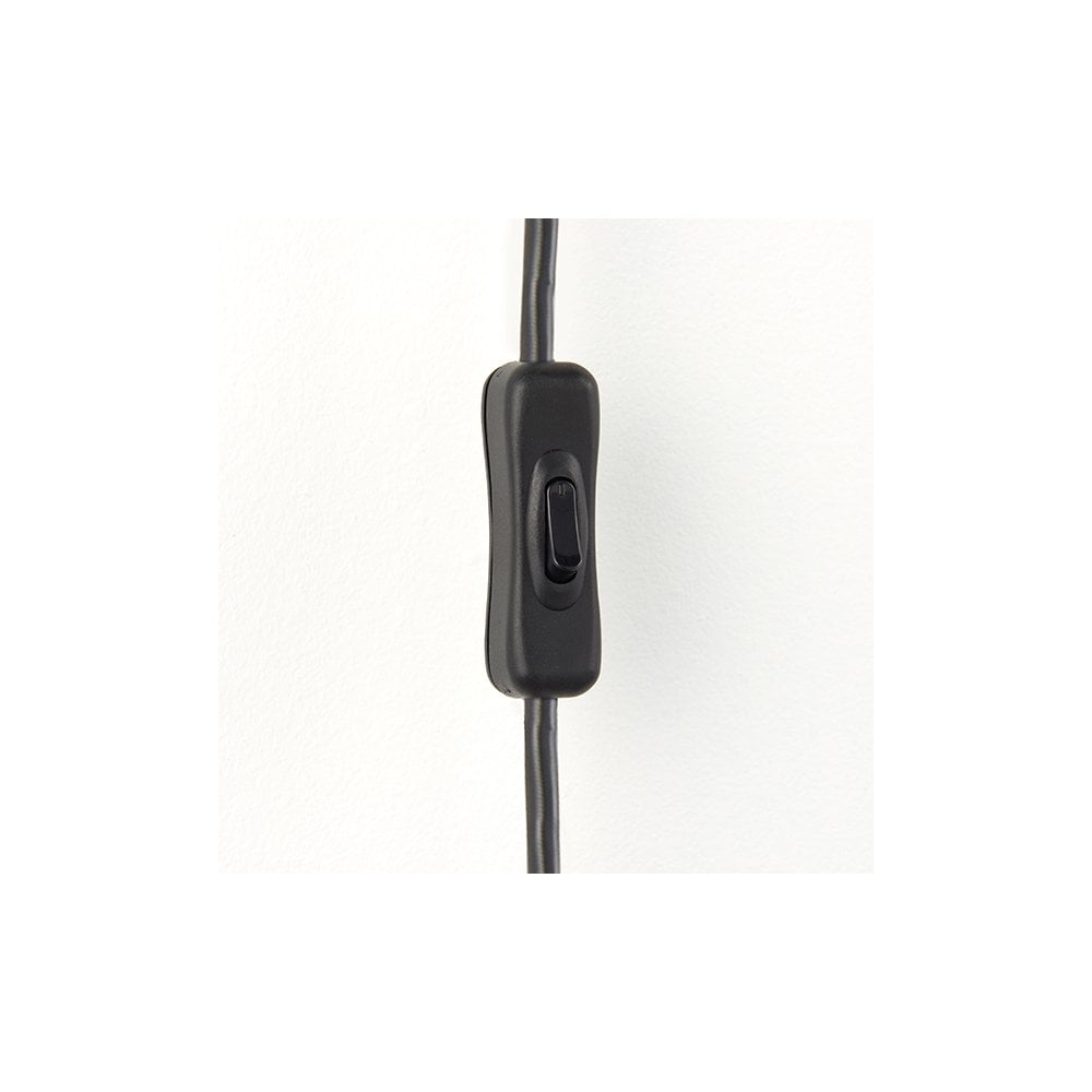Carlson Small Modern Wall Light in Matt Black C/W Grey Shade
