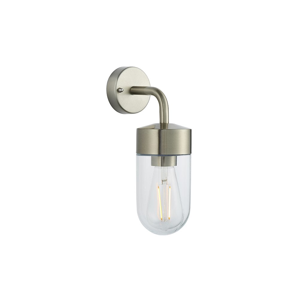 North Outdoor Wall Light in Brushed Stainless Steel Finish