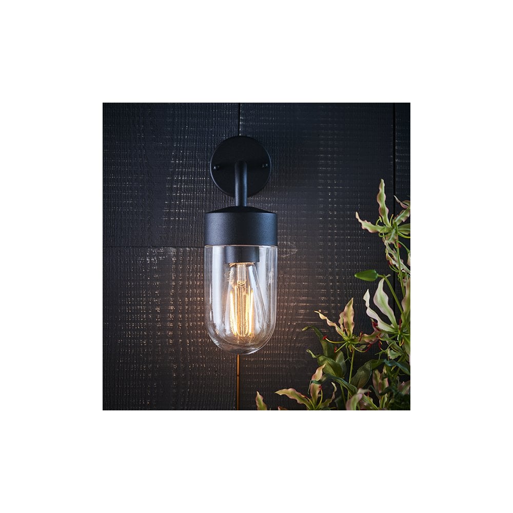 North Outdoor Wall Light in Matt Black Finish