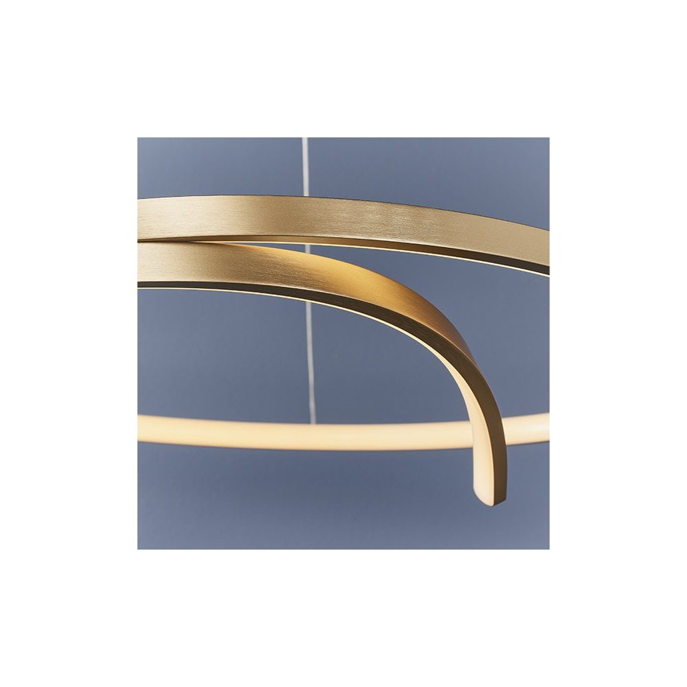 Rafe LED Pendant in Matt Brushed Gold