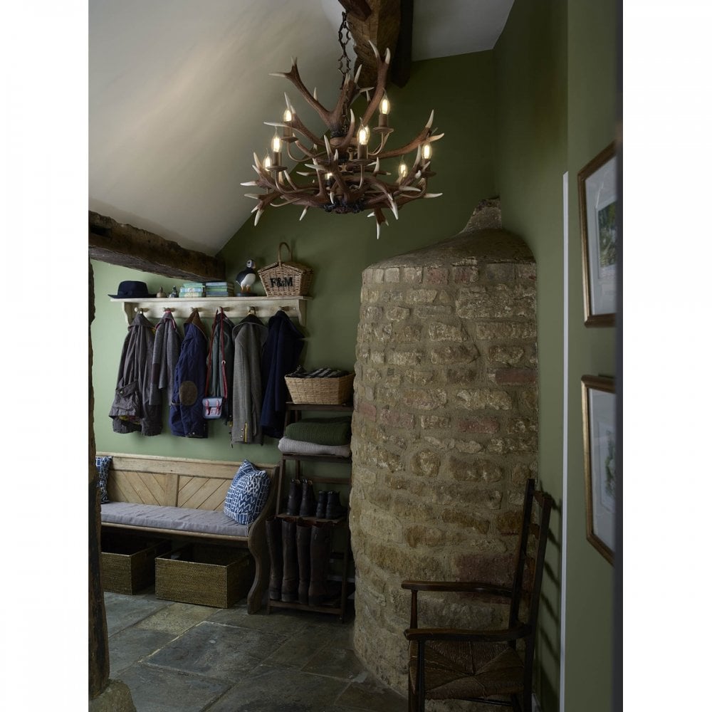 Antler Rustic 9 Light Pendant