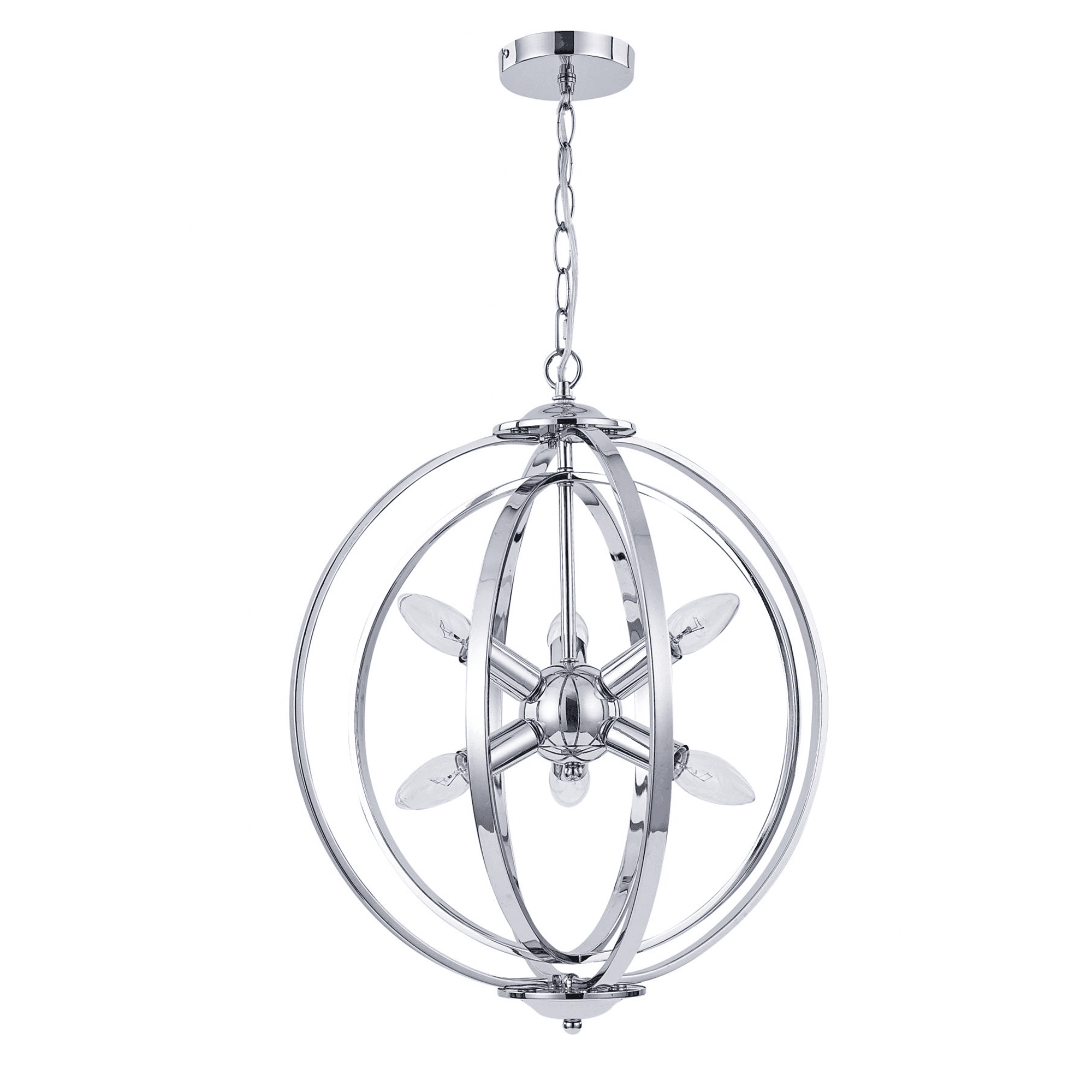 Atlas 6 Light Pendant Polished Chrome
