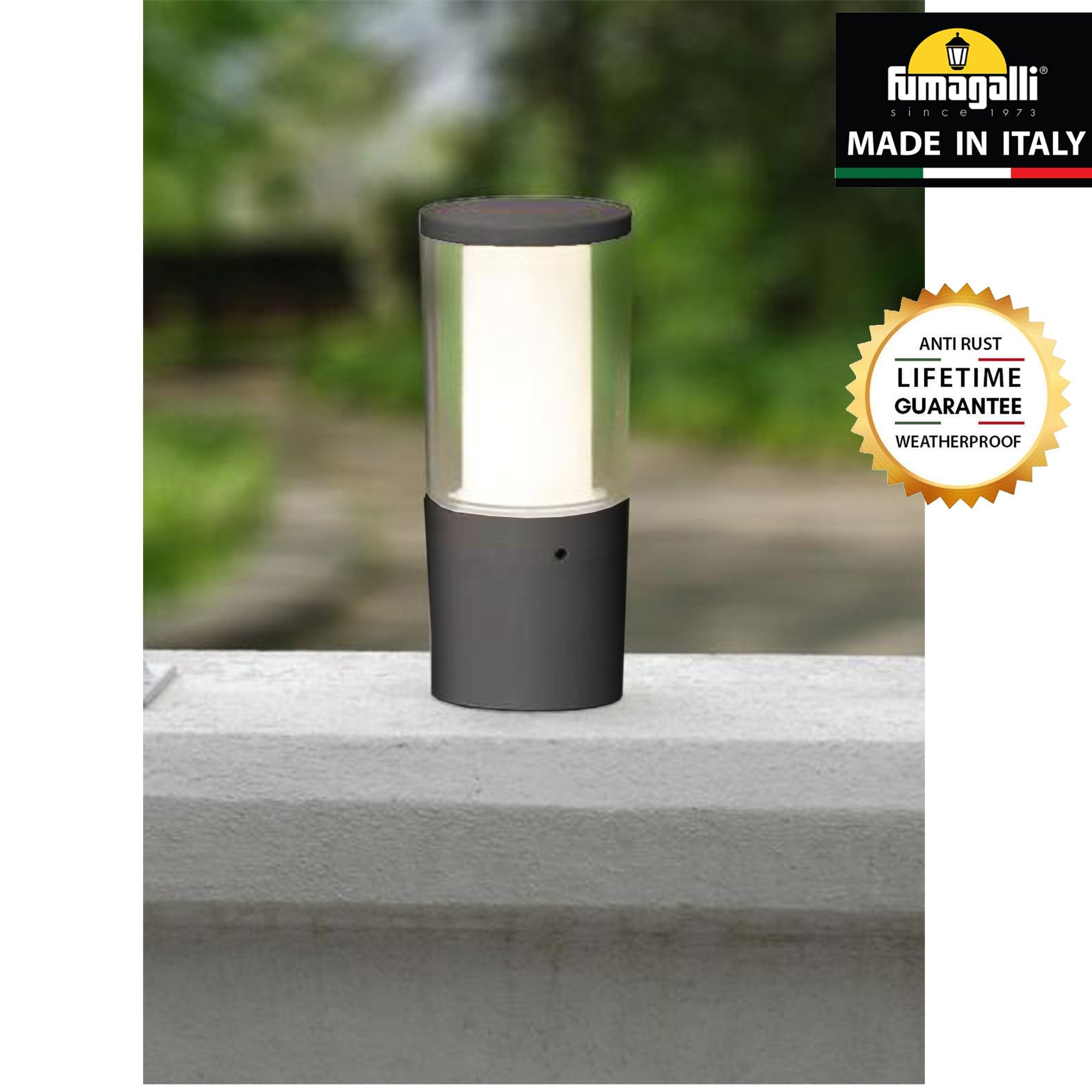 Carlo 250 mm Black Clear LED 3.5W Bollard Post Light