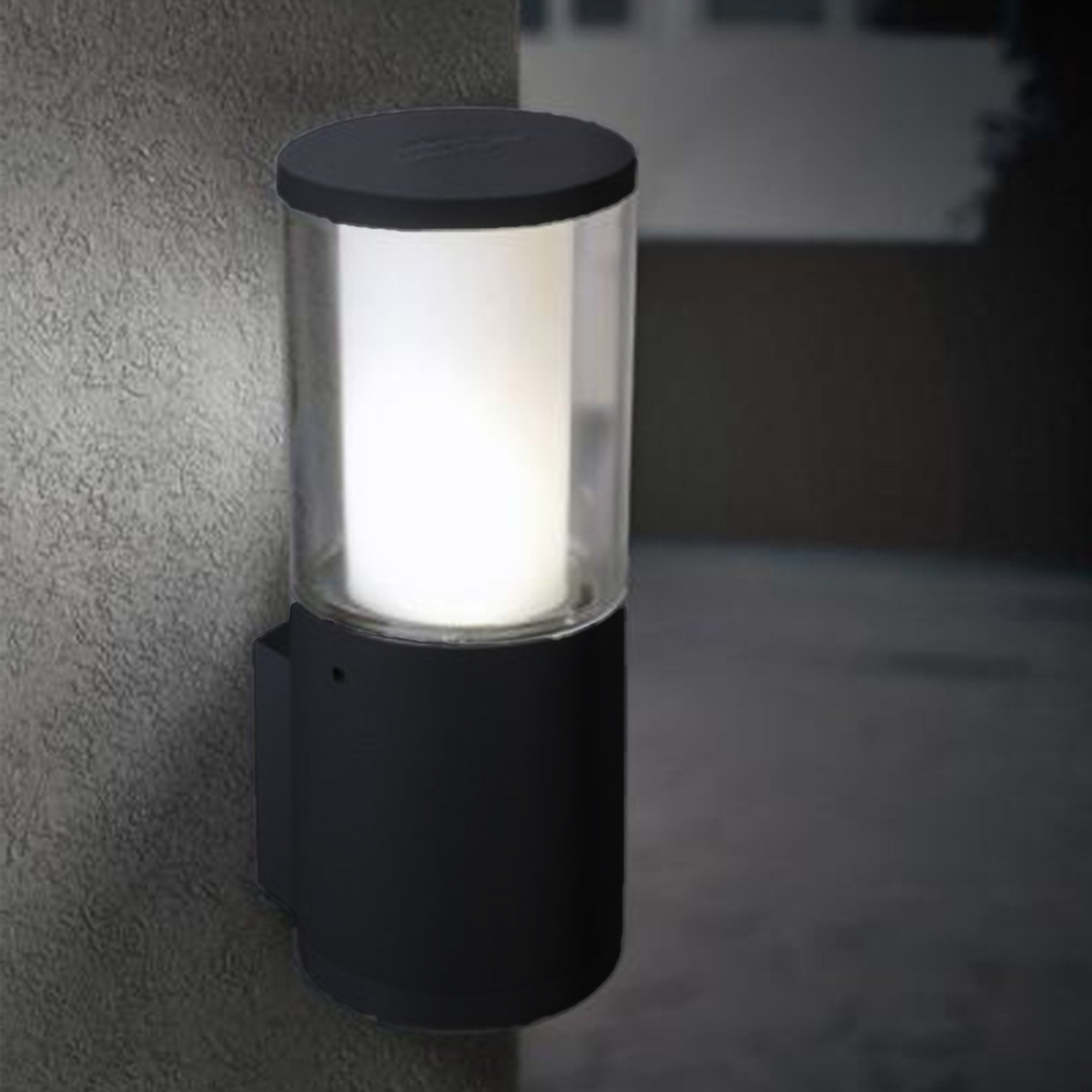Carlo Black Clear LED 3.5W Bollard Wall Light