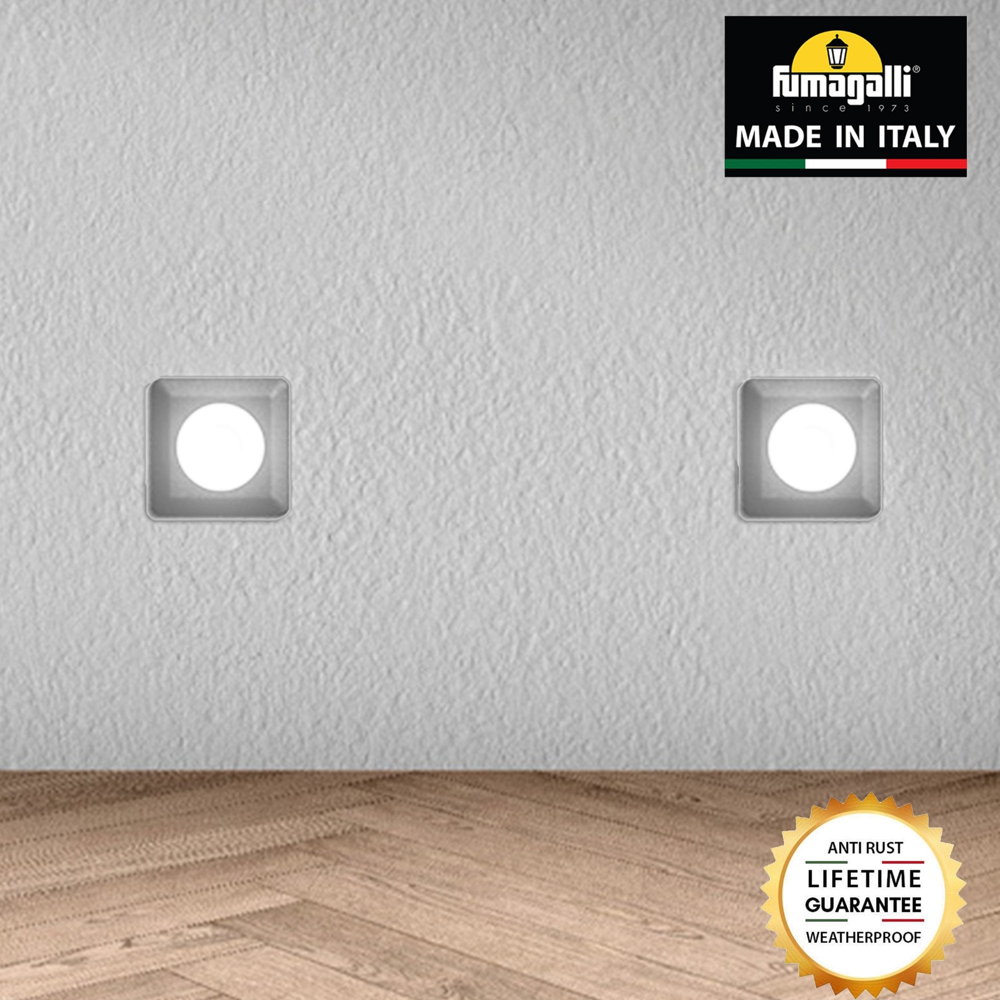 Aldo Square Grey 1.7W Walkover or Recessed Wall Light