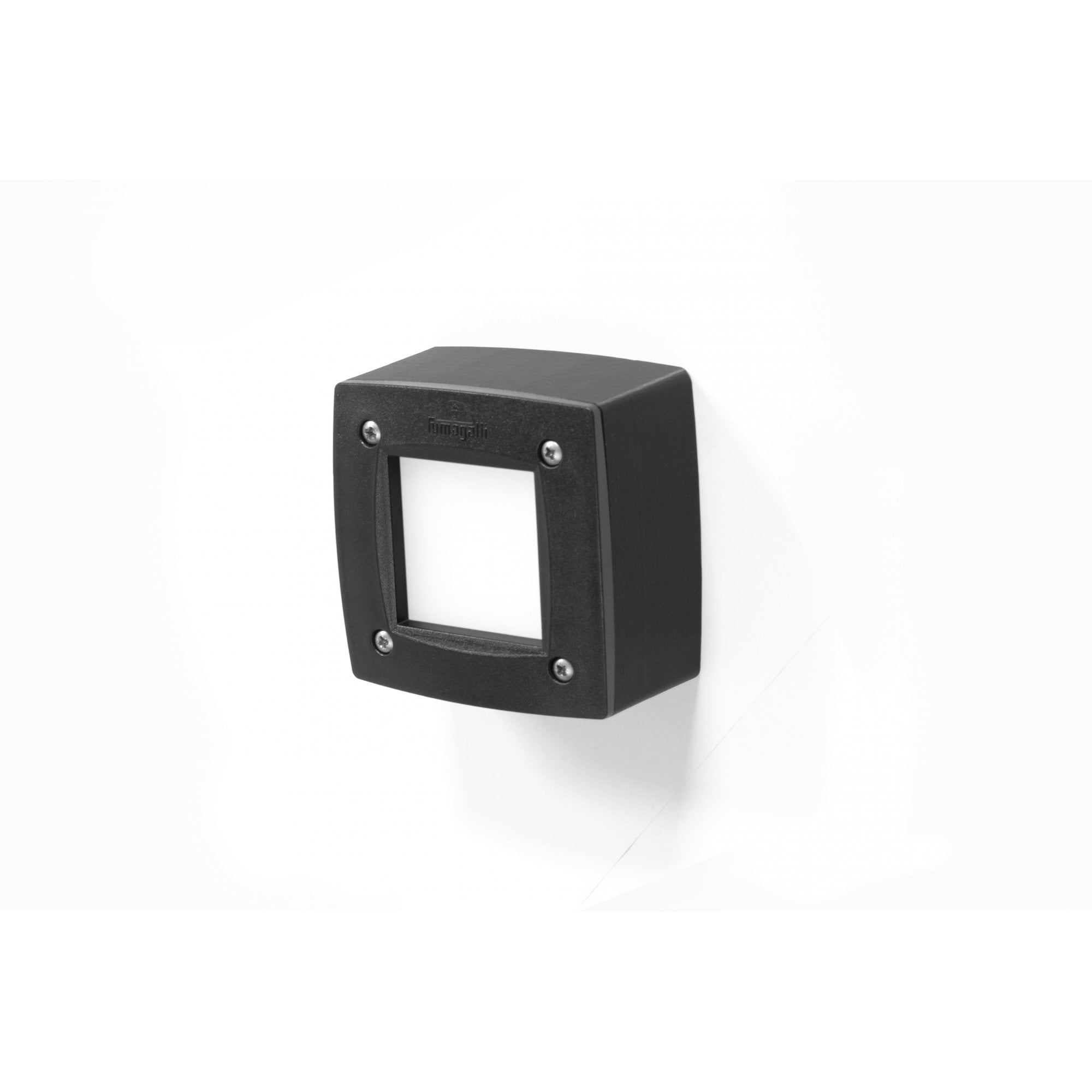 Extra Leti 100 Square Surface Mounted Black with Opal Diffuser