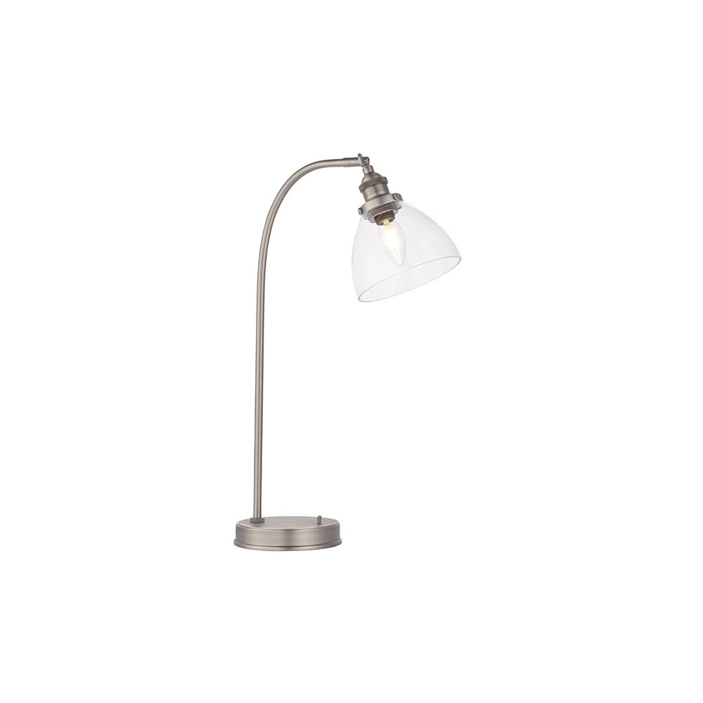 Hansen Table Lamp in Brushed Silver Finish