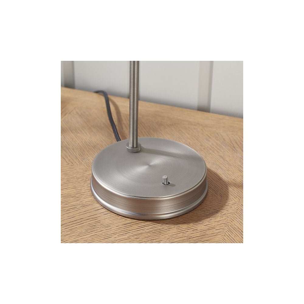 Hansen Table Lamp in Brushed Silver Finish