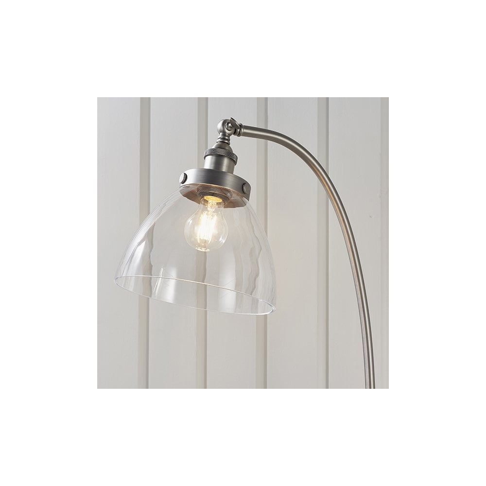 Hansen Floor Lamp in Brushed Silver Finish