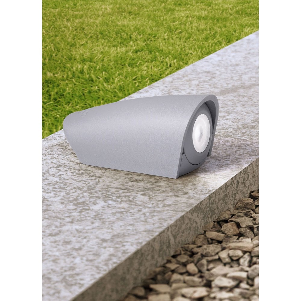 Mamete Round Grey LED 1.7W Single Wall Light Grey