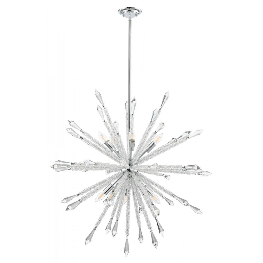 Solaris 10 Light Large Crystal Starburst Pendant