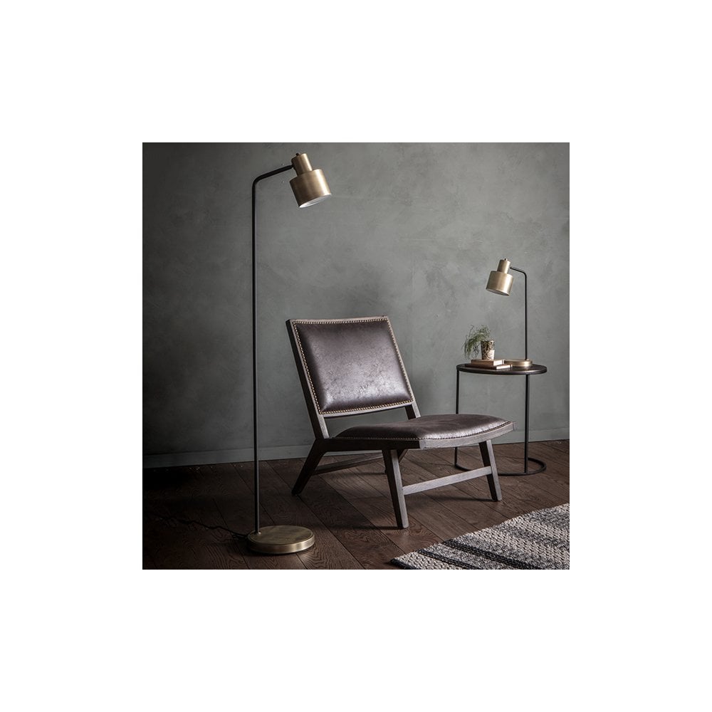 Mayfield Floor Lamp in Matt Antique Brass