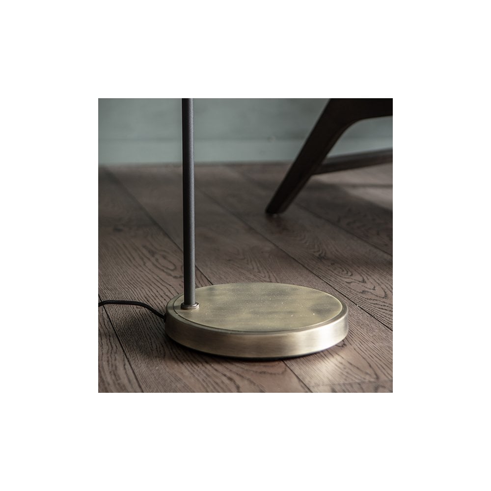 Mayfield Floor Lamp in Matt Antique Brass