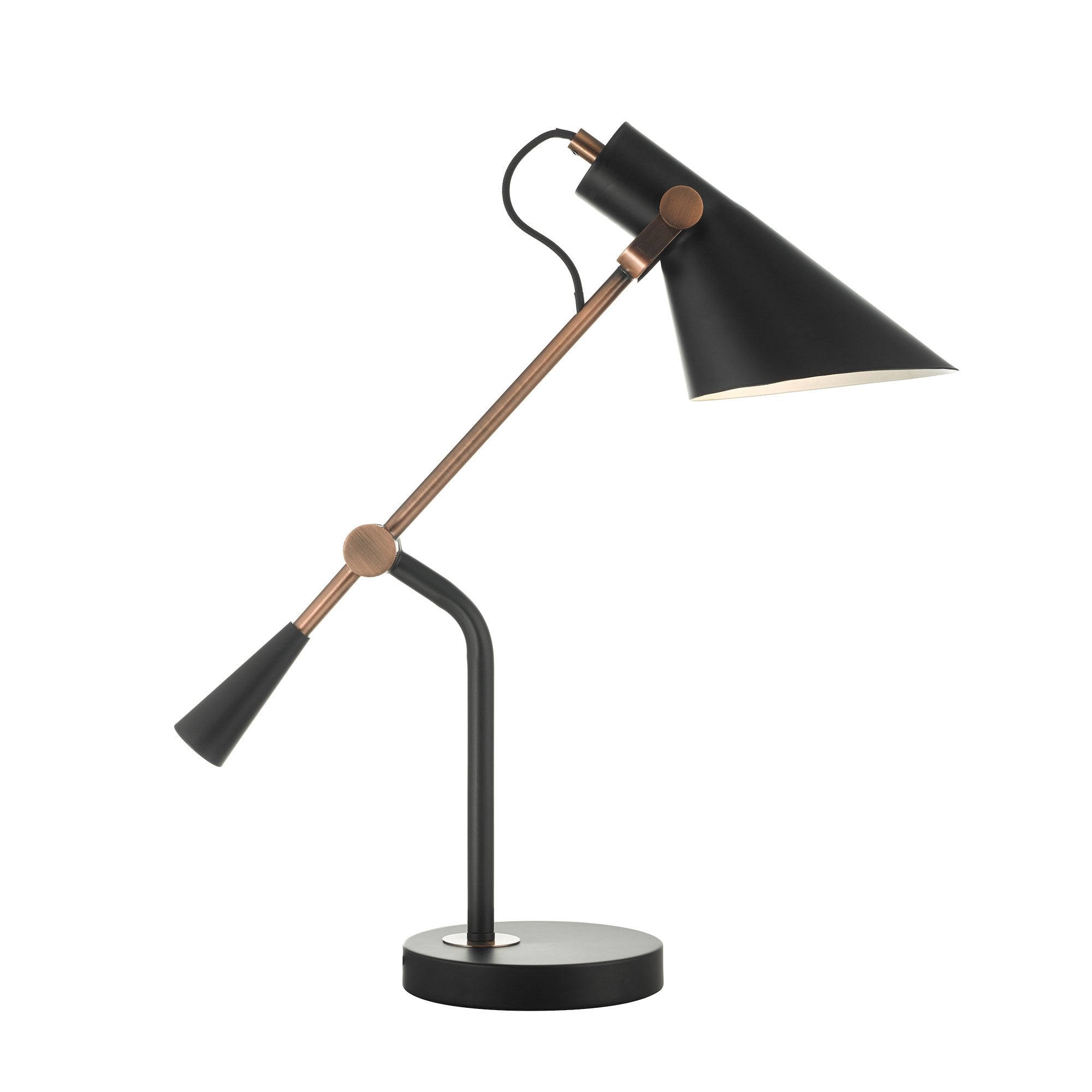 Jack Task Table Lamp Black Antique Copper