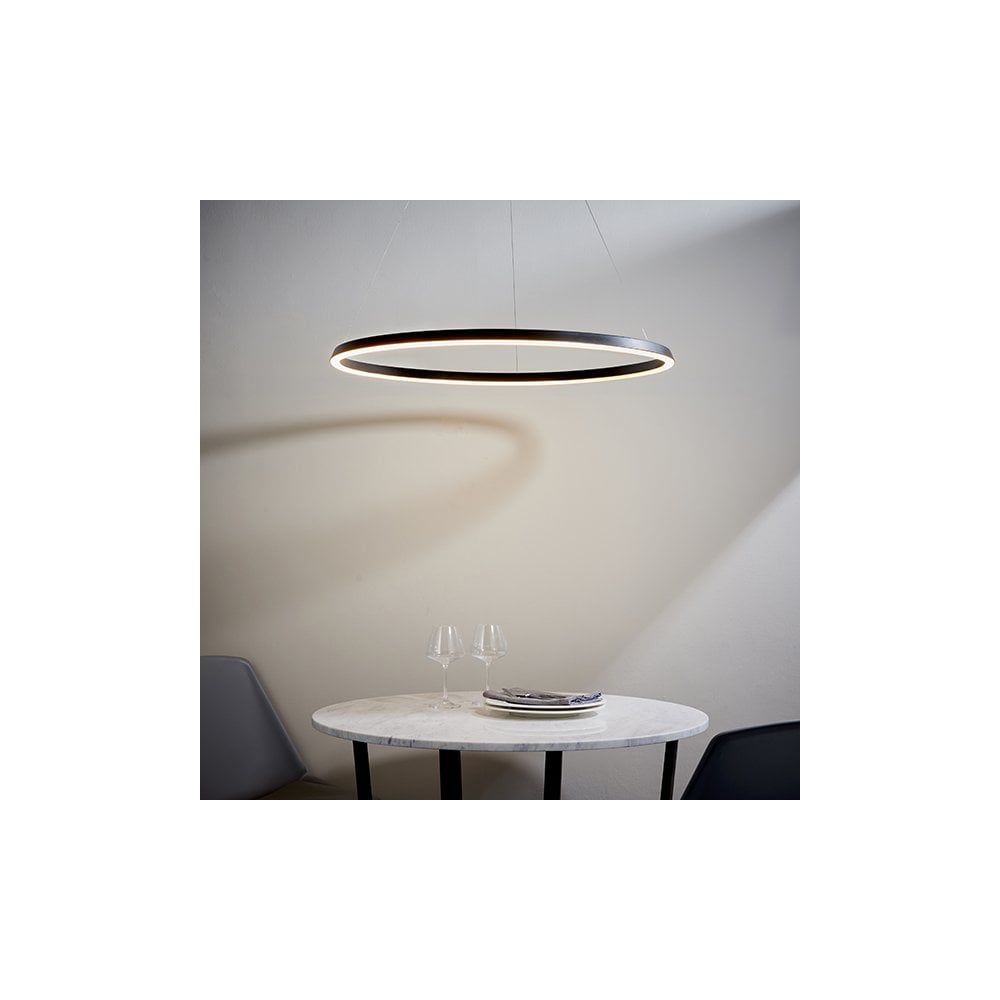 Staten LED Pendant in Matt Black Finish