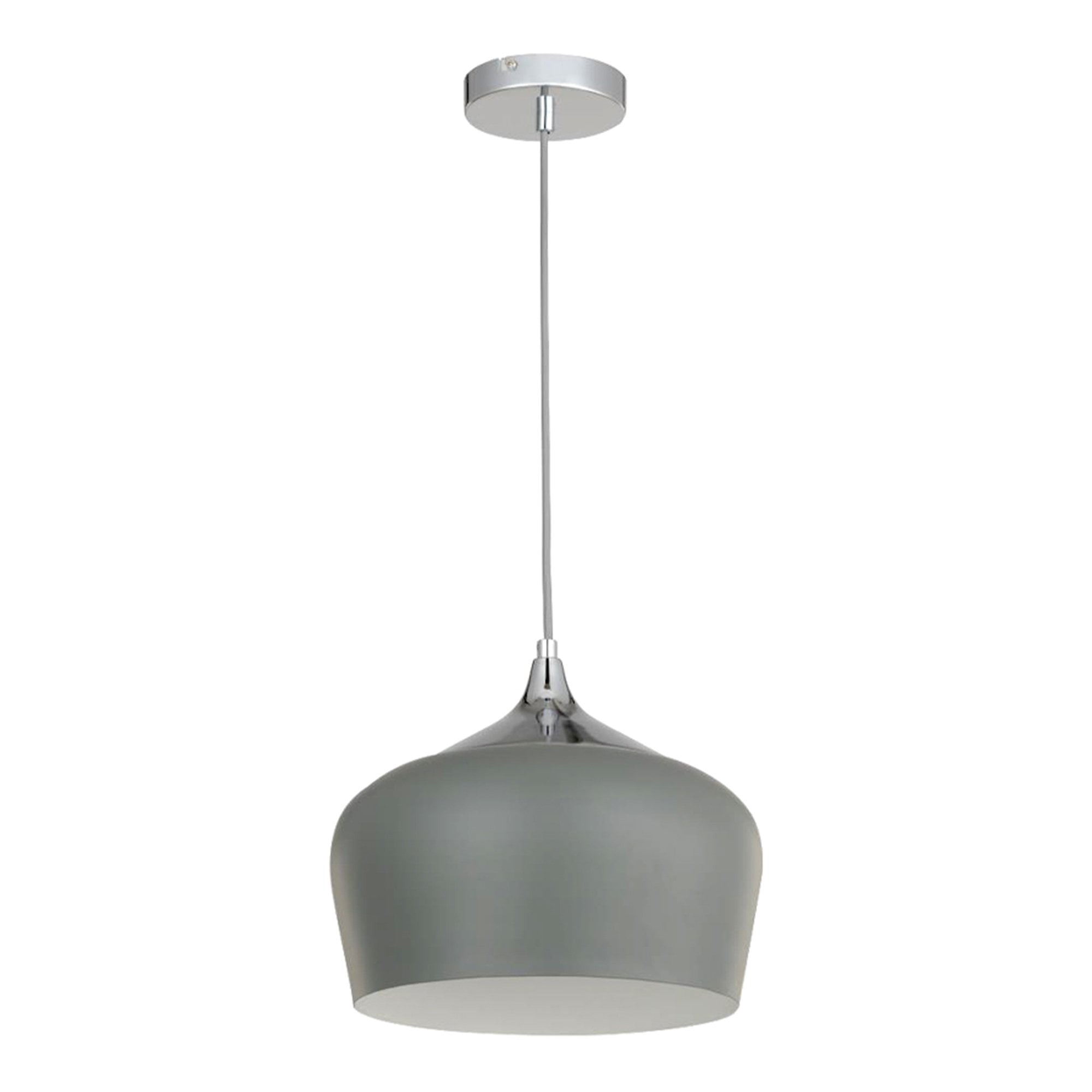 Modena Grey 1 Light Metal Pendant