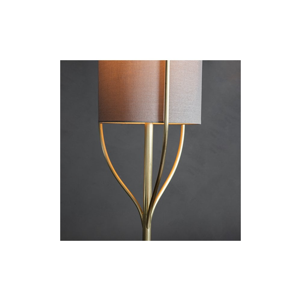 Fraser Floor Lamp in Satin Brass C/W Shade