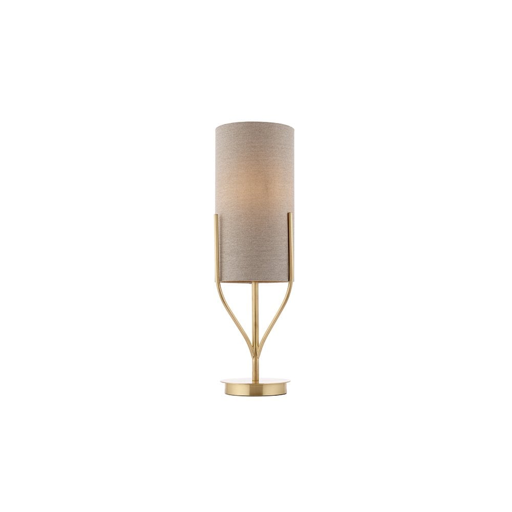 Fraser Table Lamp in Satin Brass C/W Shade