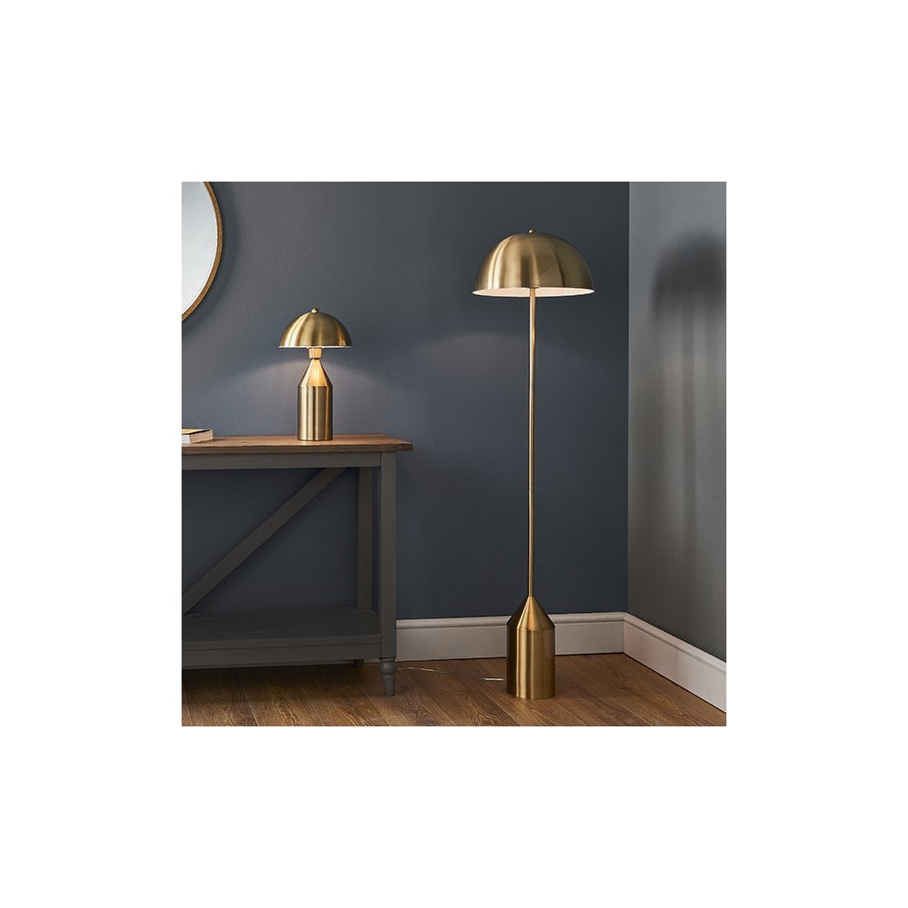 Nova Floor Lamp in Antique Brass Finish