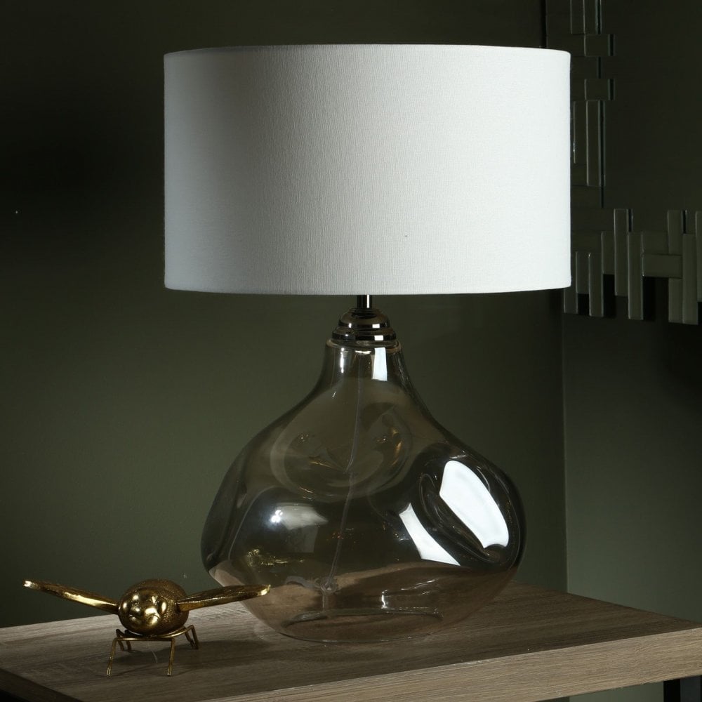 Esarosa Table Lamp Smoked Glass With Shade